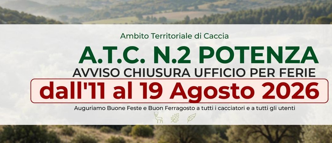 AVVISO – CHIUSURA UFFICI